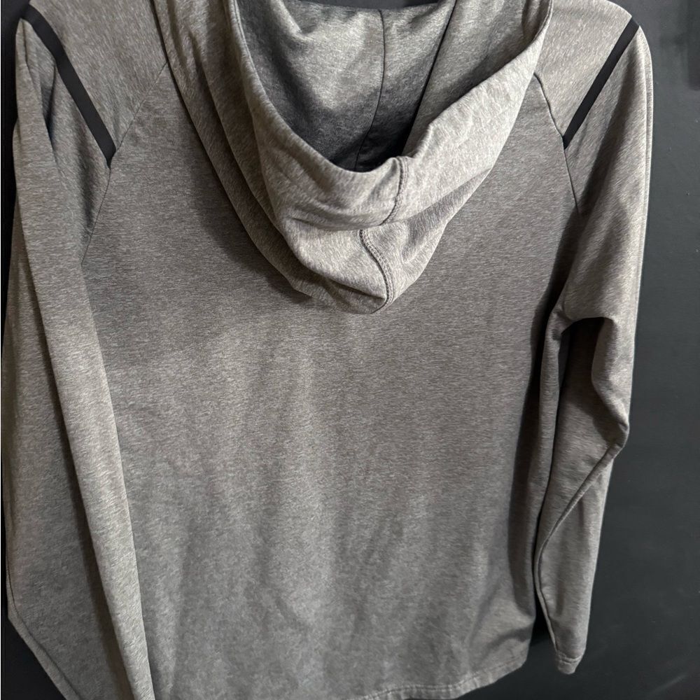 Eddie Bauer 1/4 Zip Hooded Sweatshirt Grey Men's Size Small - Picture 8 of 12